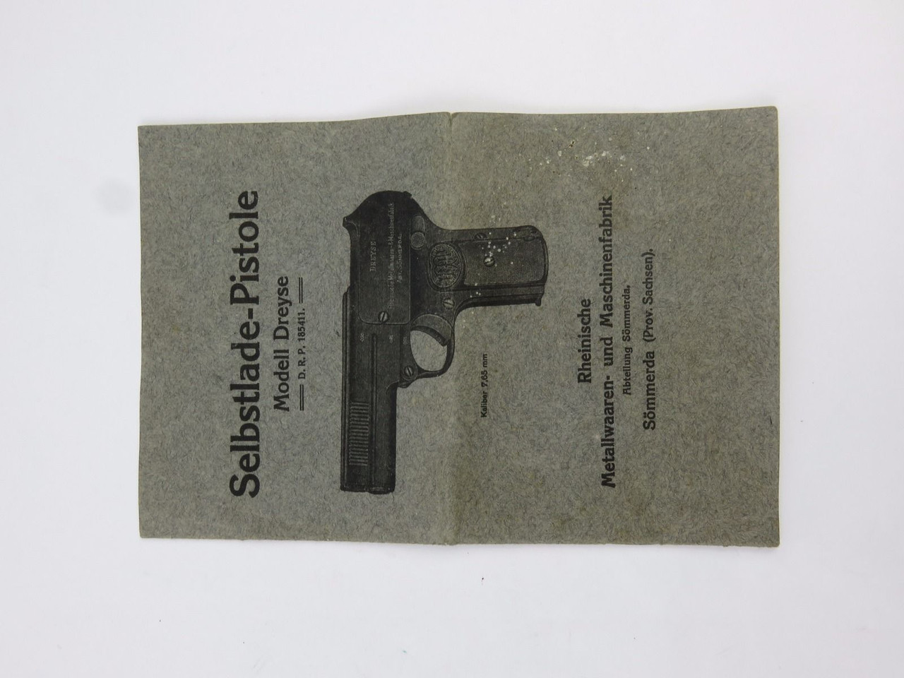 Dreyse Model 1907 Manual - 1