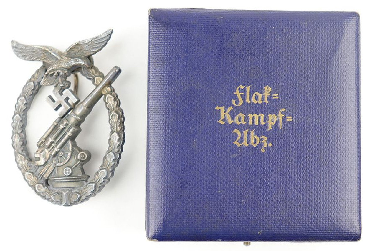 Cased Luftwaffe Flak Badge by Juncker - 1