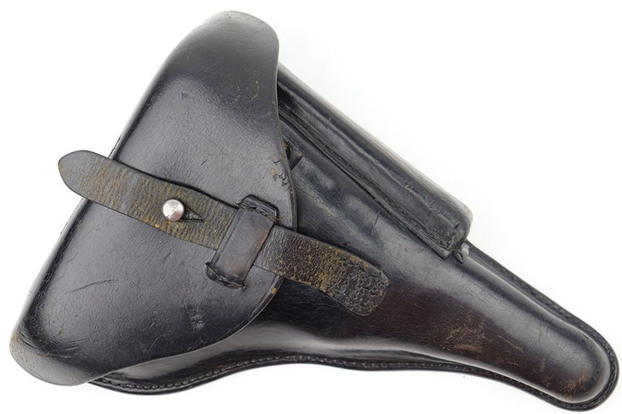 1941 Police Luger Holster: Re-stitched Closure Strap - 1