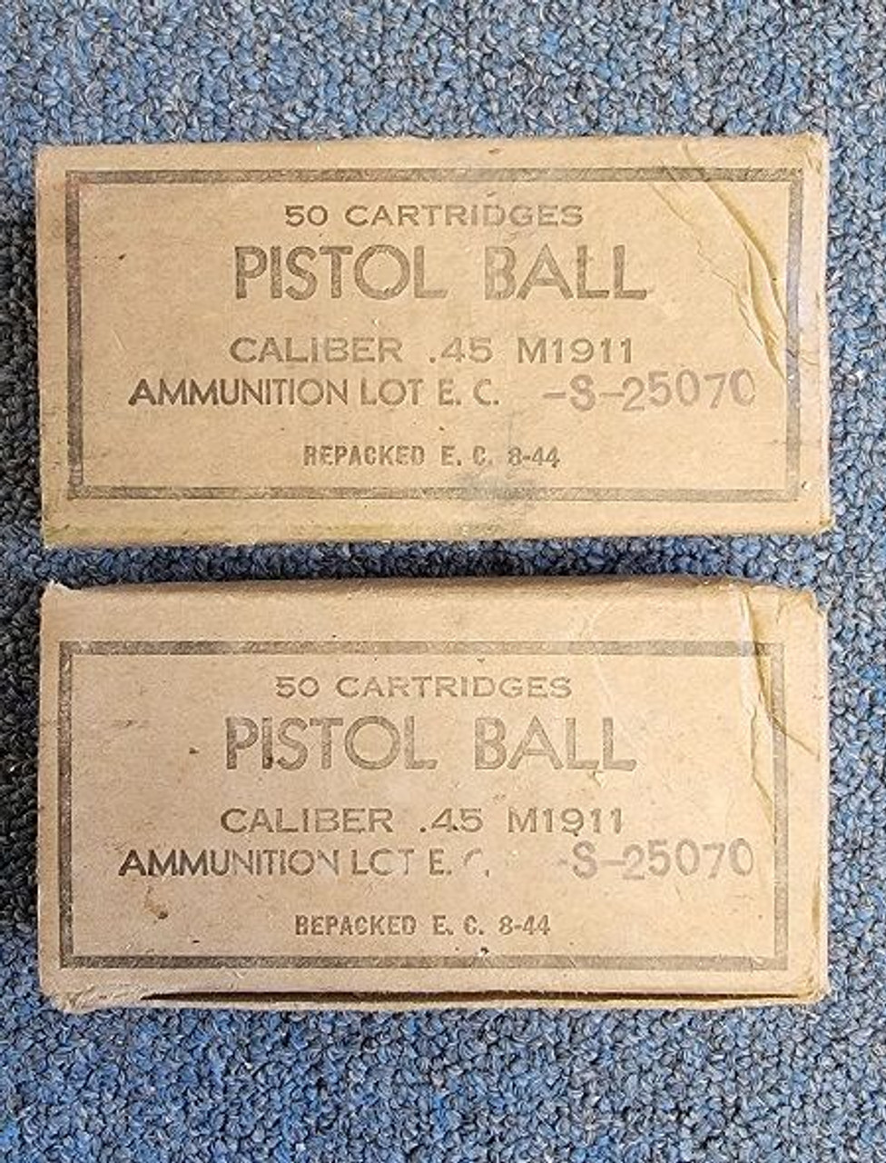 .45 Pistol Ball Ammo - 1944 - 1