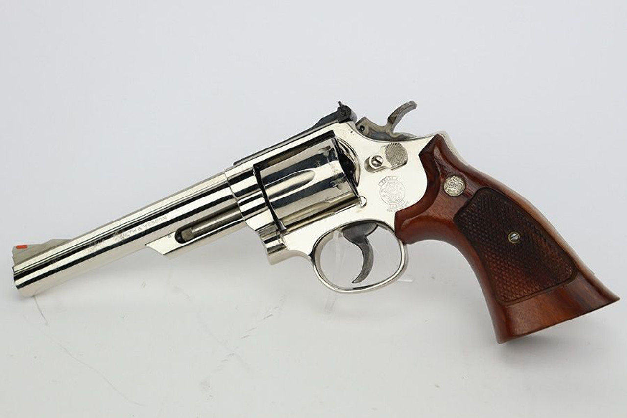 Nickeled Smith & Wesson Model 19-5 Revolver - 1