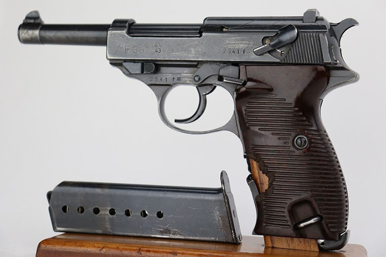 Interesting Battle-Wounded AC 43 Walther P.38 - 1