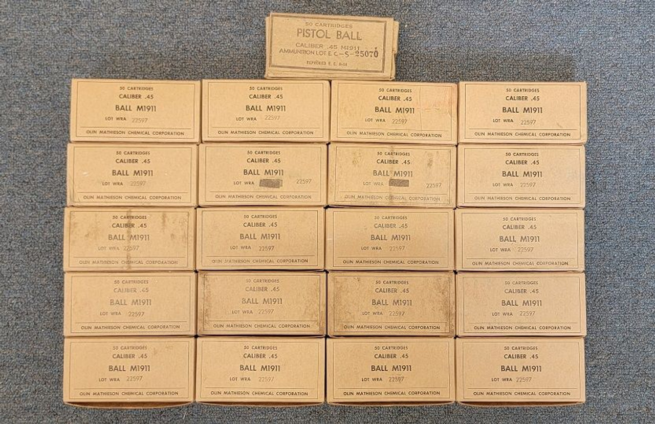 1000+ Rounds: .45 Ball M1911 Ammo - 1