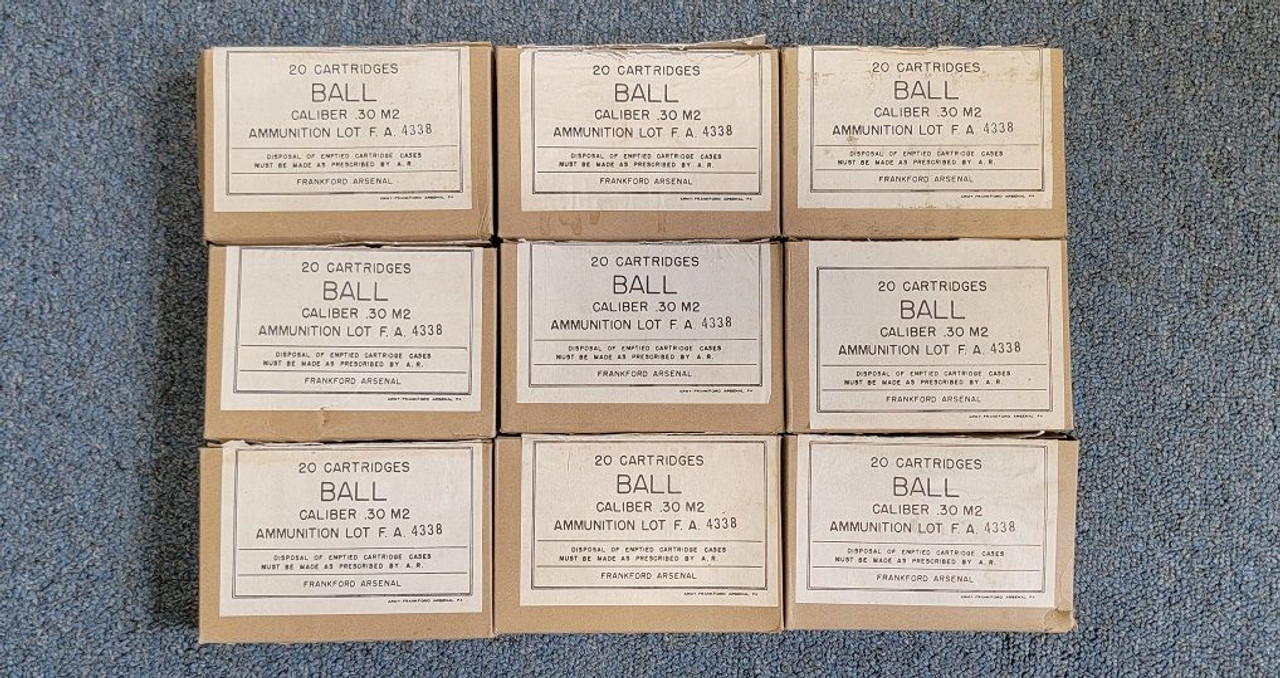 179 Rounds: Frankford Arsenal .30 M2 Ammo - 1