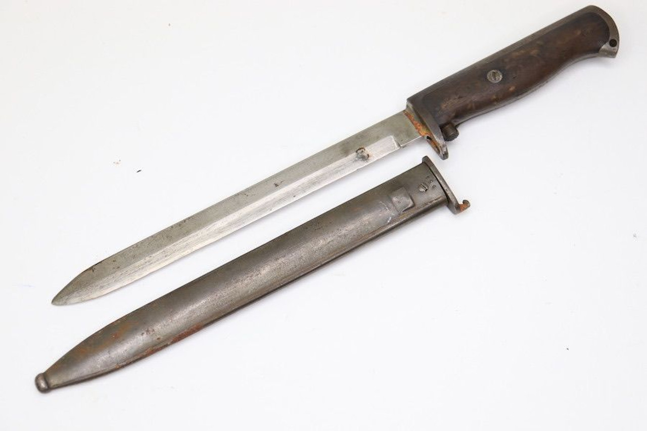 Rare Krag Jorgensen Short Bayonet Matching Scabbard - 1