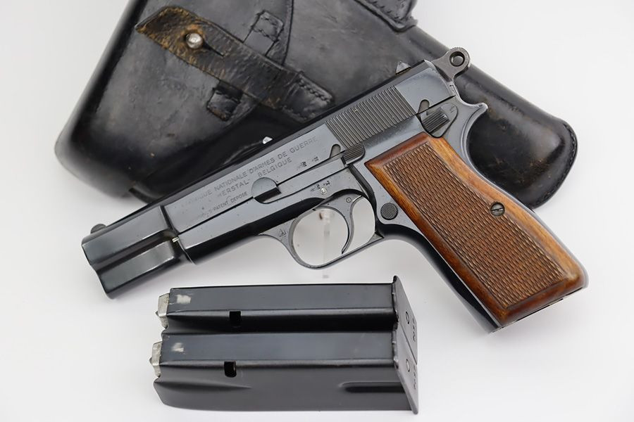 Police Browning Hi Power Rig - Two Matching Mags - 1