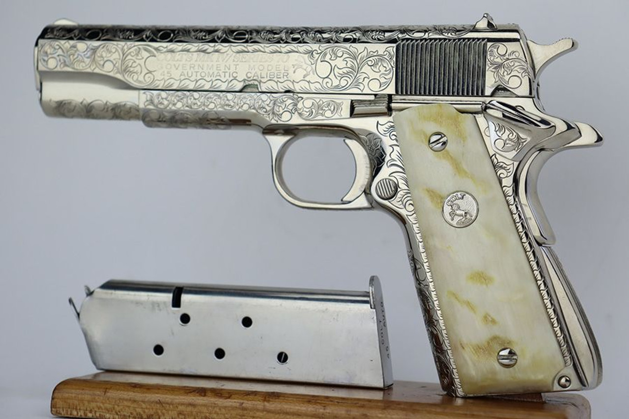 Nickel, Engraved Colt Series 70 - 1