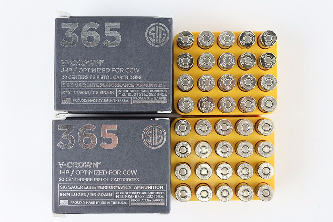Sig V-Crown Performance 9mm Luger 115 Gr. Ammo - 1
