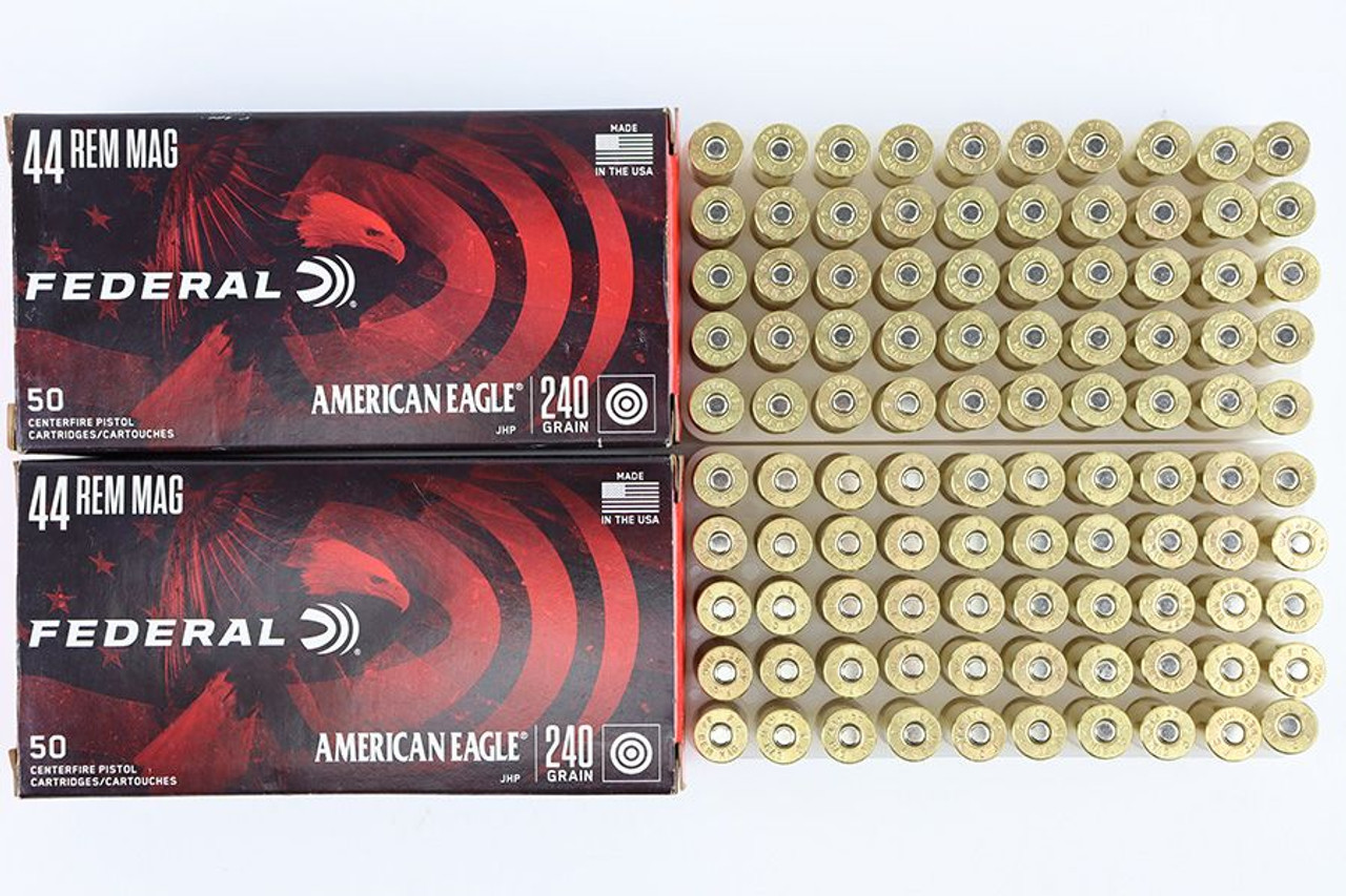 100 Rounds: .44 Remington Magnum JHP Ammo - 1