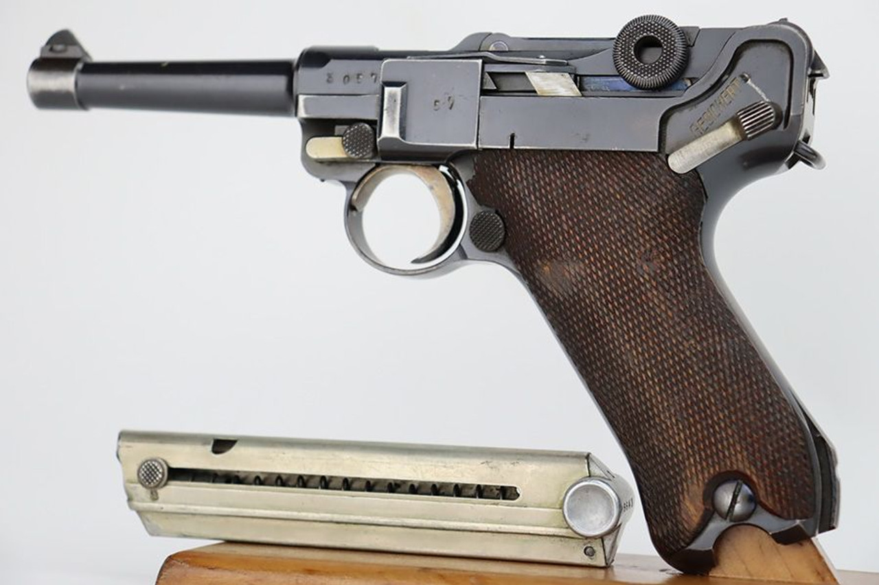 Scarce DWM "Sneak" Police Luger - Unit Marked - 1