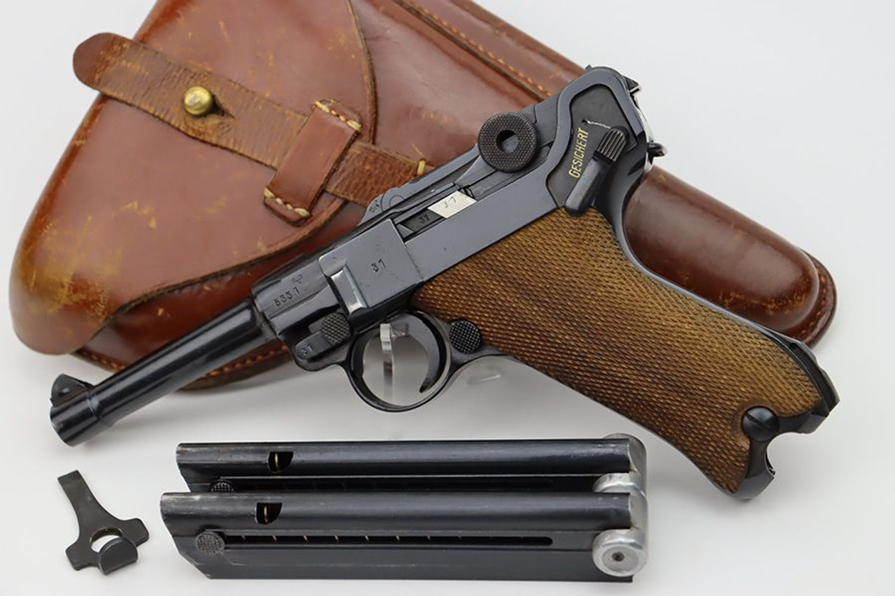 1942 Police Eagle/L Banner Mauser Luger Rig - Matching Holster - 1