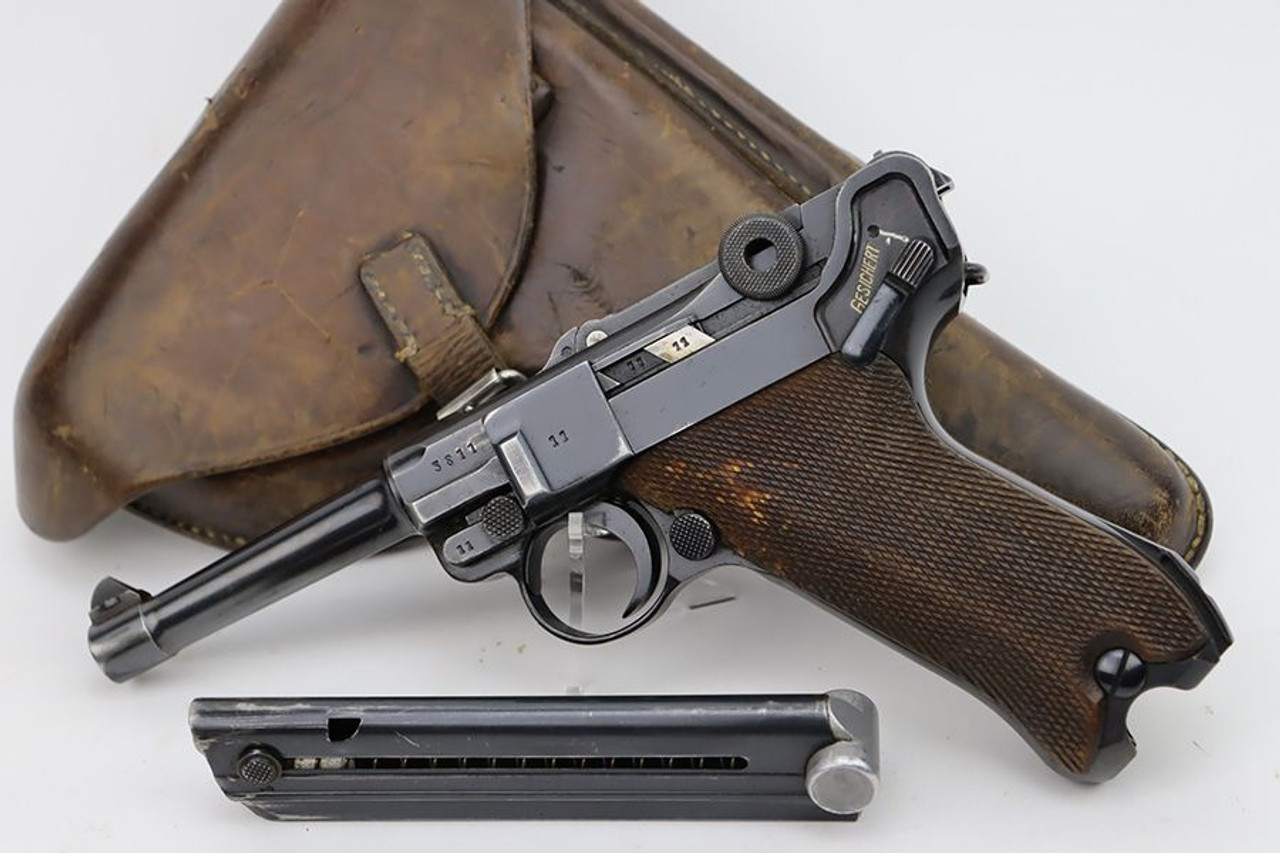 2nd Variation 1937 Mauser Luger Rig - Matching Magazine - 1