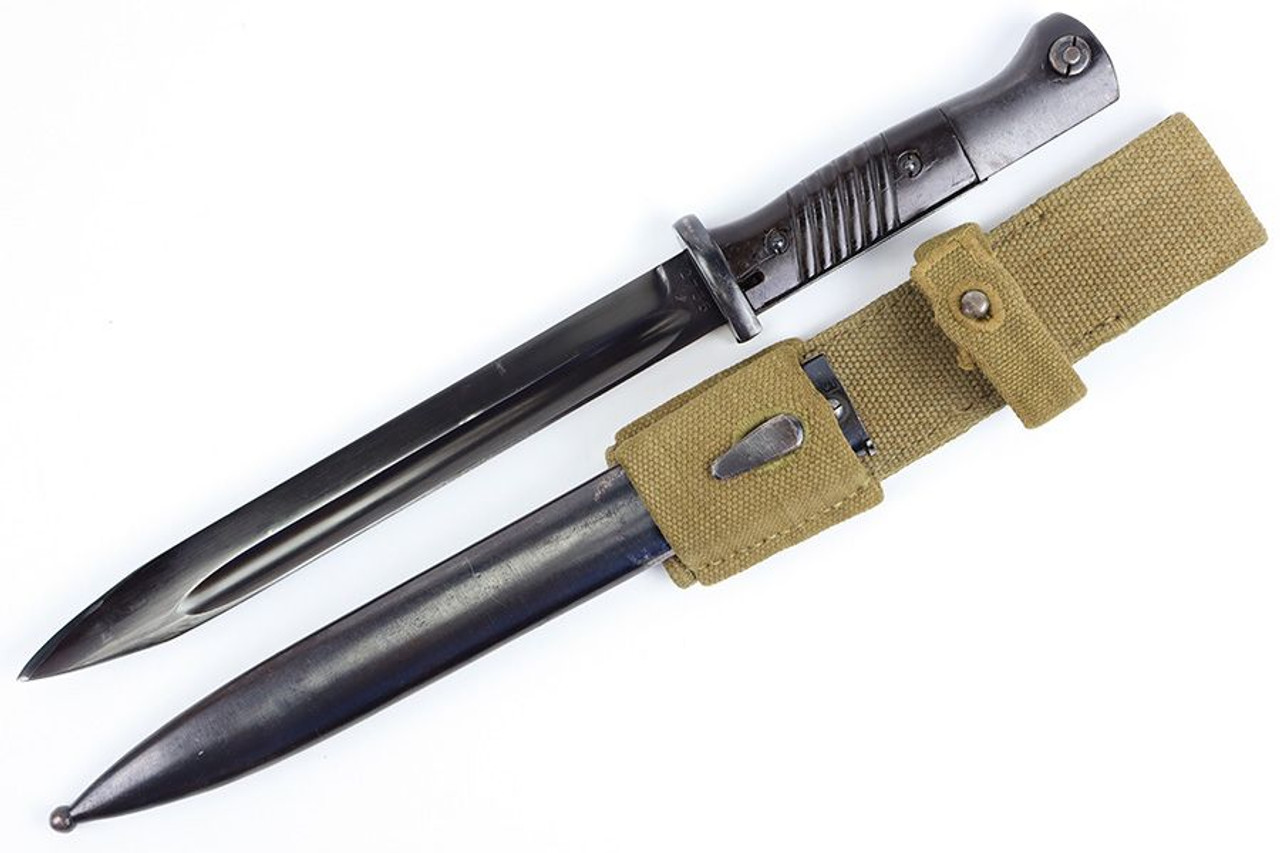 1939 K98 Bayonet with Canvas Frog, Unknown Scabbard - 1