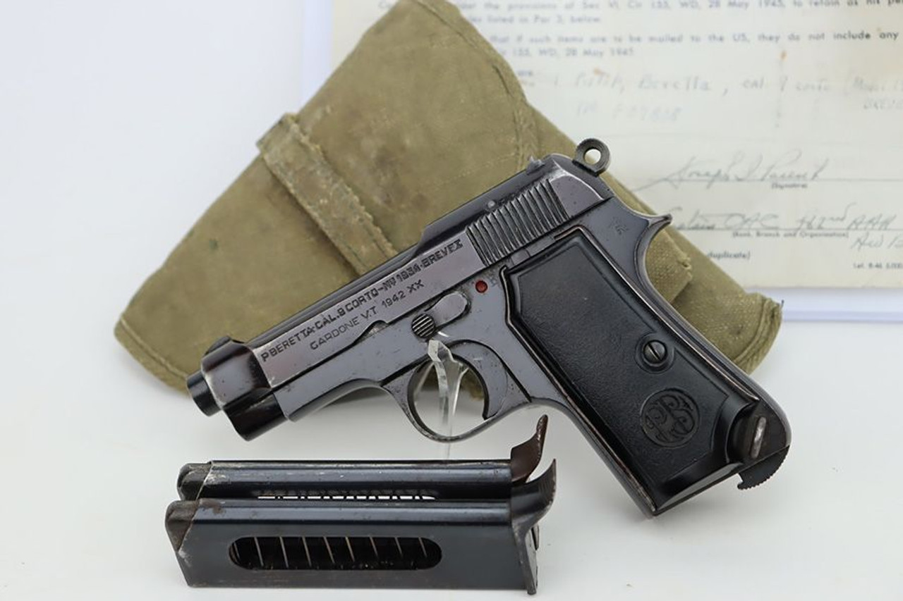1942 Italian Beretta Model 1934 Rig - With Capture Doc - 1