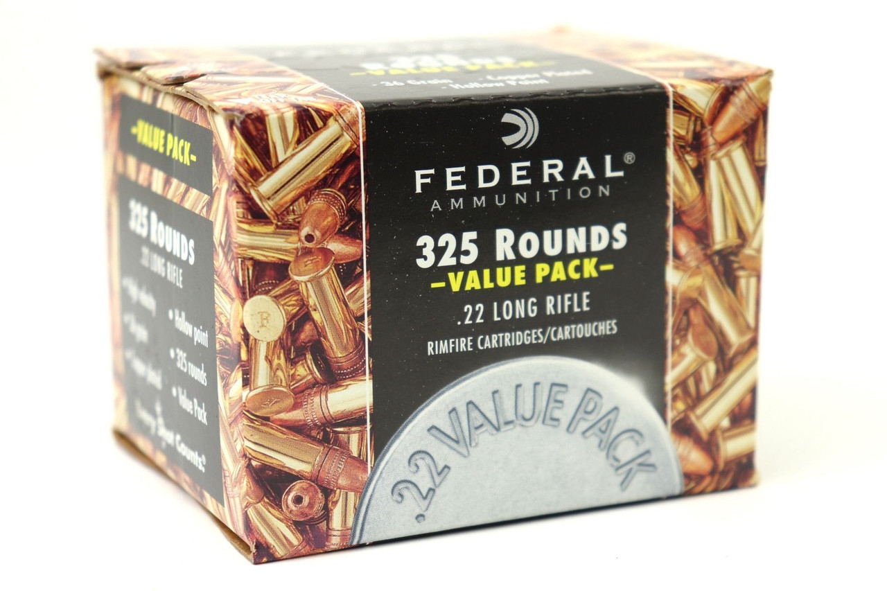 325 Rounds: Federal .22LR Hollow Point Ammo - 1