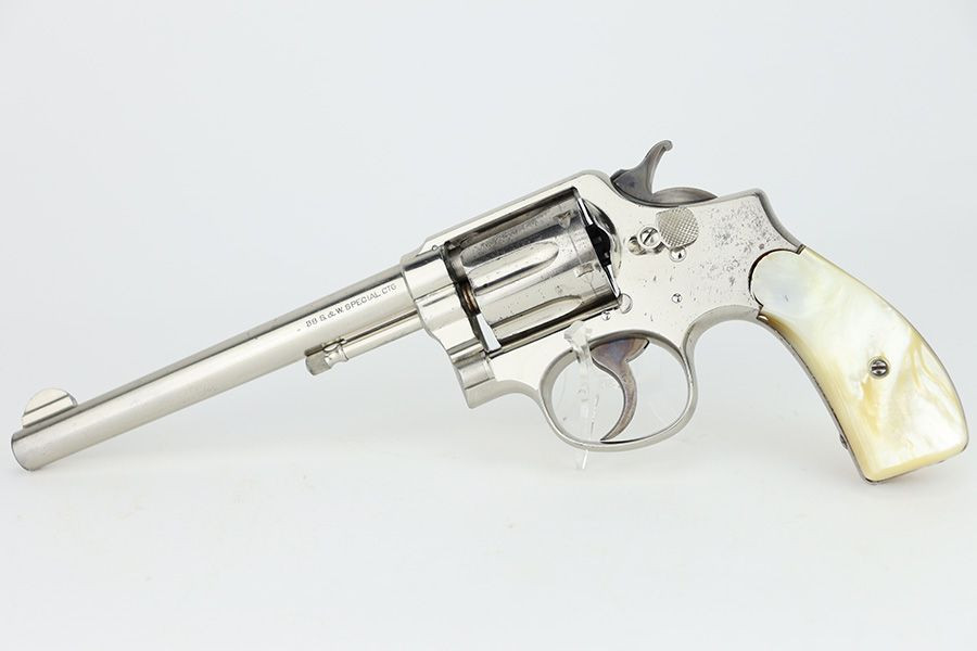 Nickel S&W M1899 Revolver - Pearl Grips