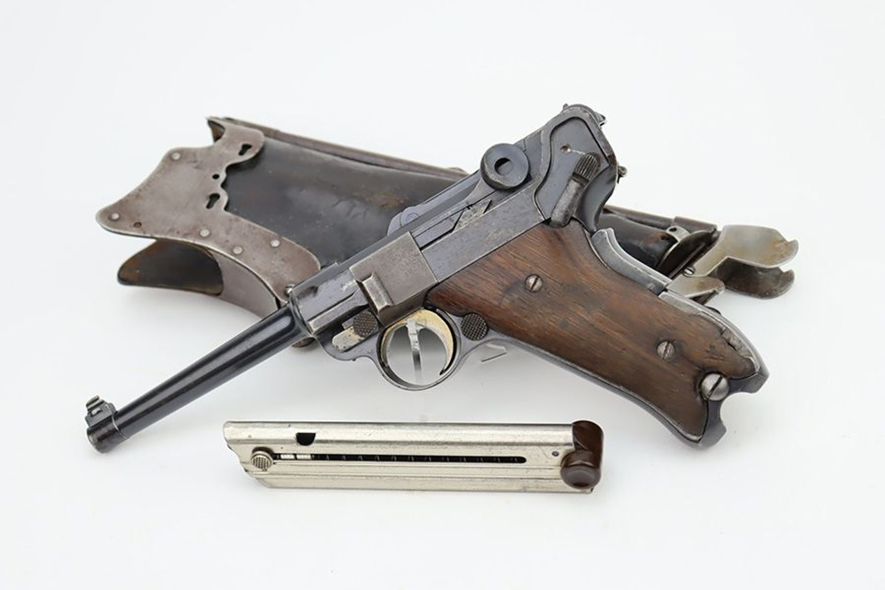 Rare 1900 American Eagle luger with Ideal Grips and Stock - 1