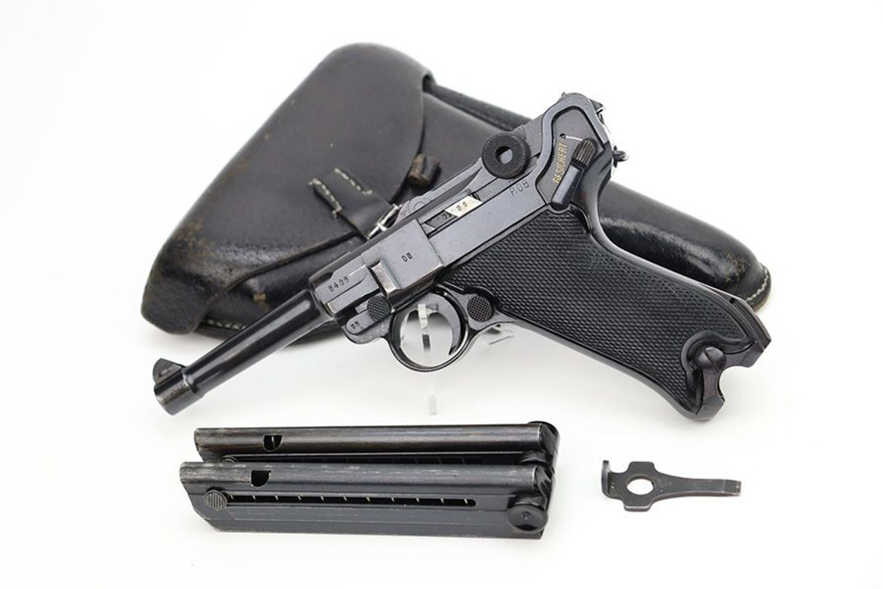 Excellent 1941 "Black Widow" Mauser Luger Rig - BYF 41 - 1