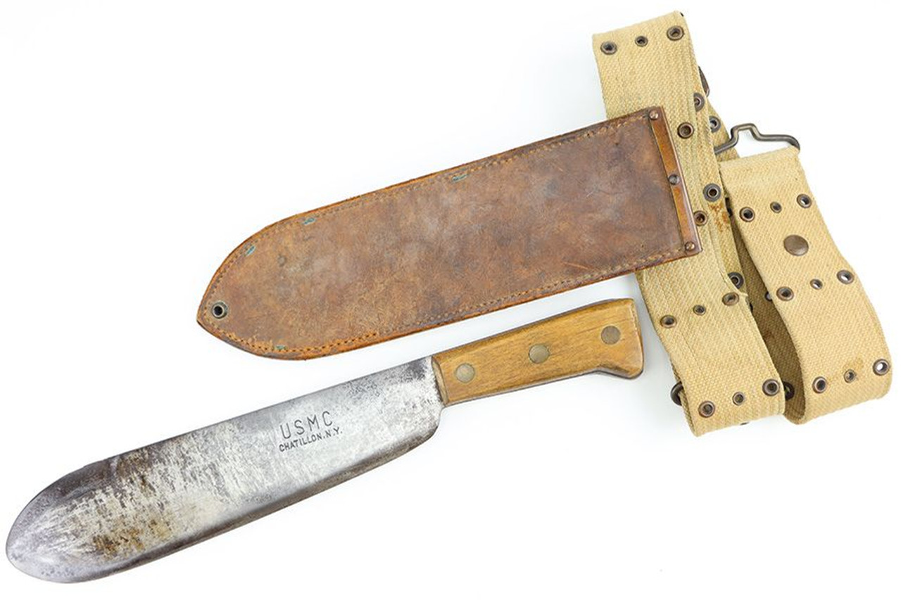 USMC Bolo Machete with Sheath & Belt - 1