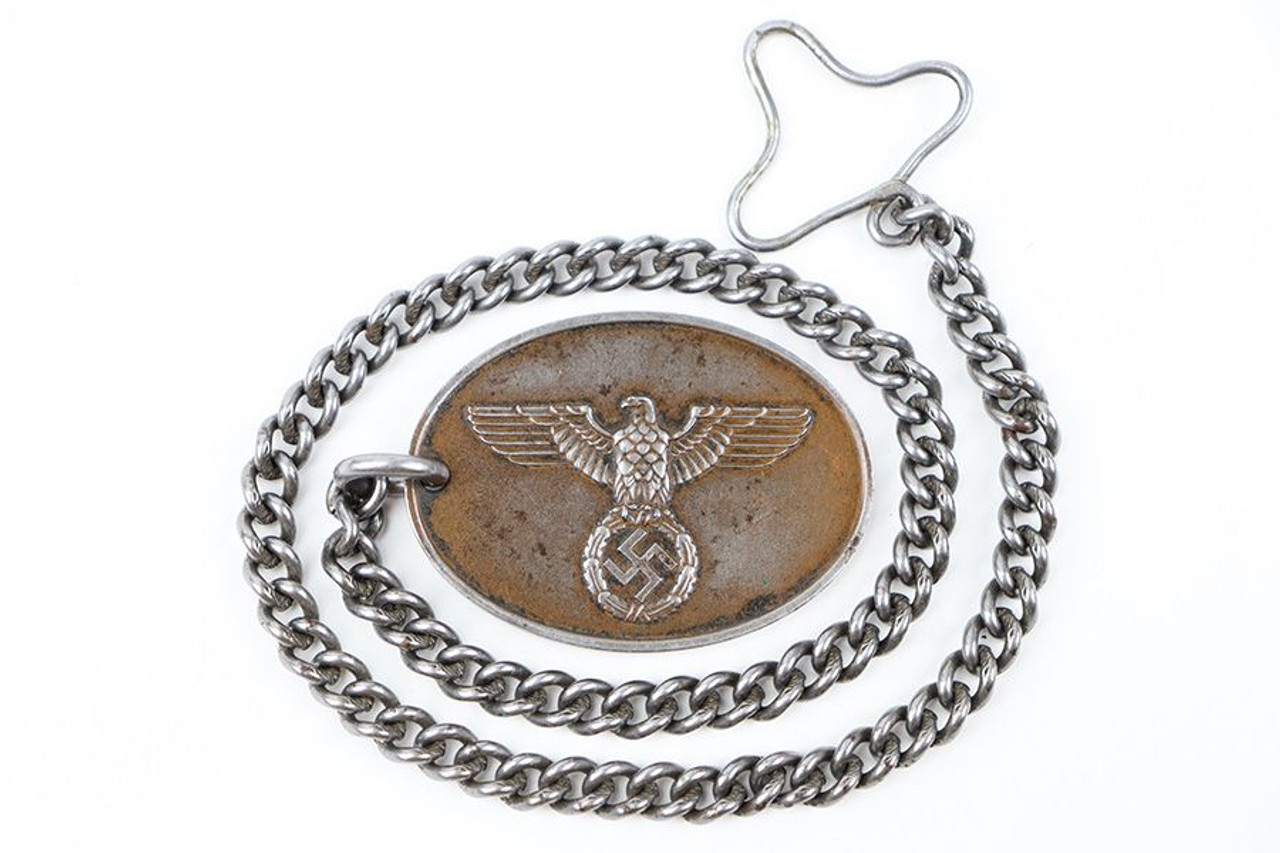 Rare Criminal Police Kripo Warrant Disc with Chain - 1