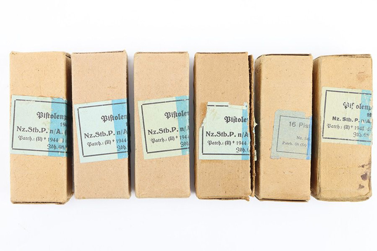 6 Boxes: WW2 9mm Pistol Ammo - 1