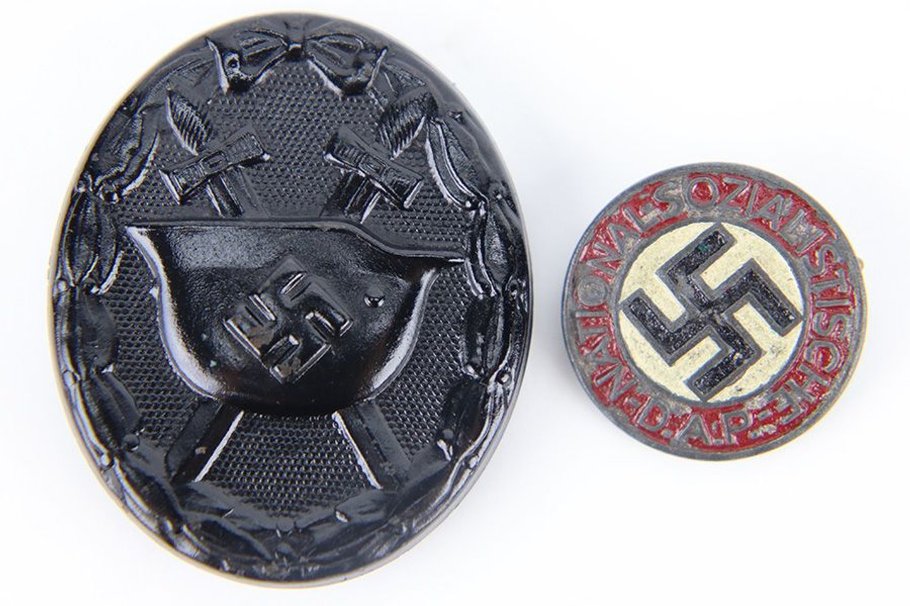 Black Wound Badge with Party Pin - 1
