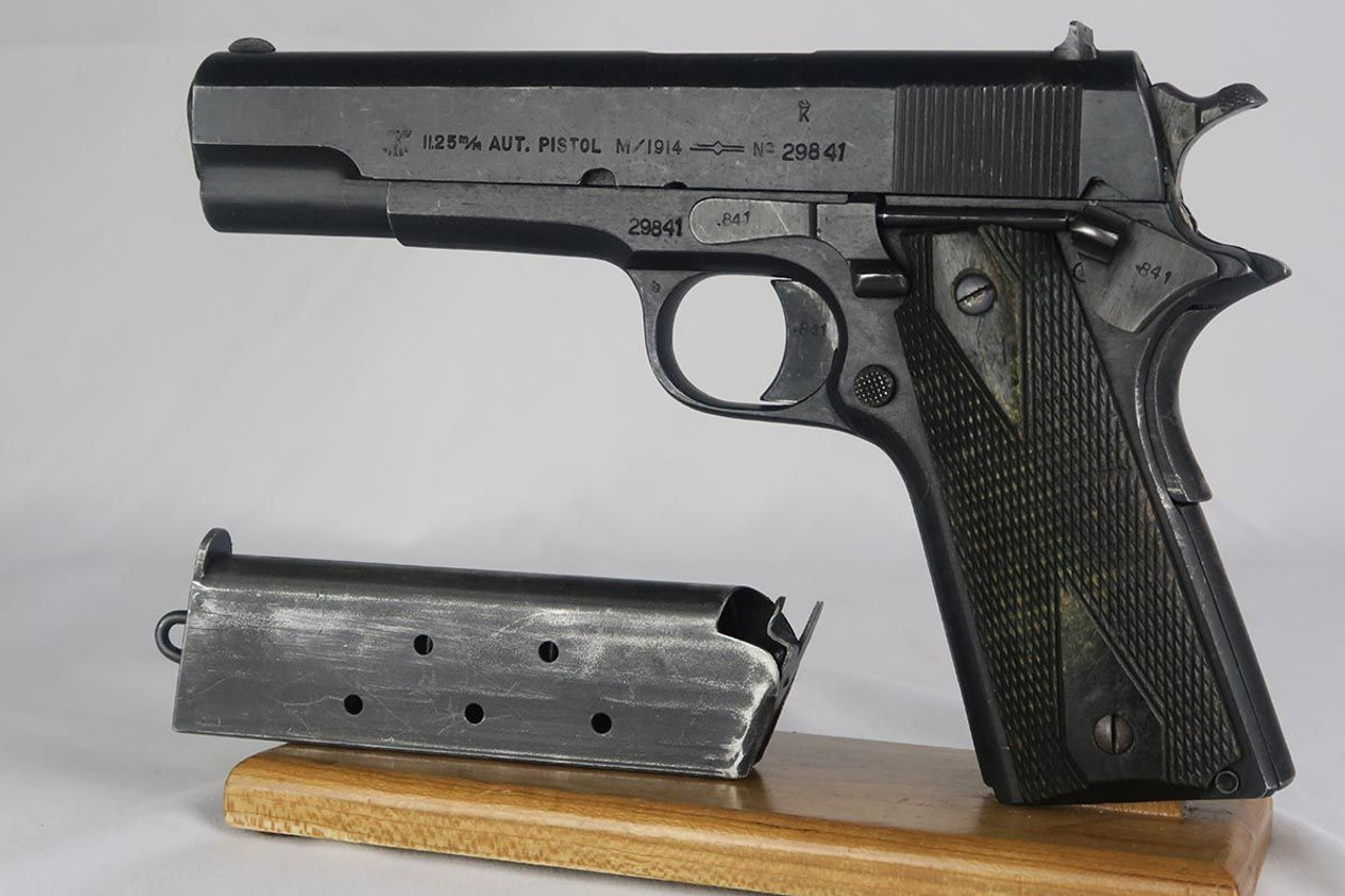 Rare 1914 Norwegian Kongsberg Colt - Nazi Marked - 1