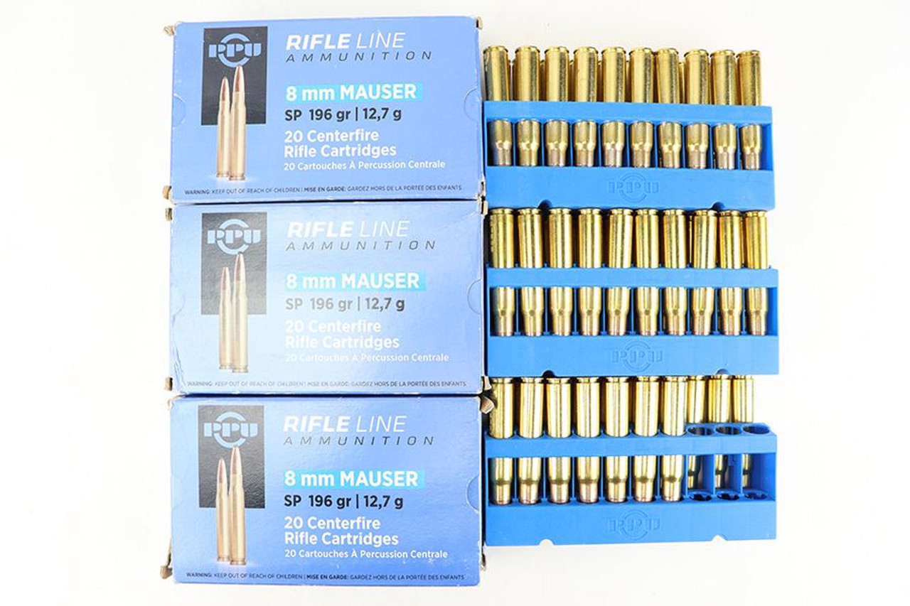 57 Rounds: 8mm Mauser Rifle Ammo - 1