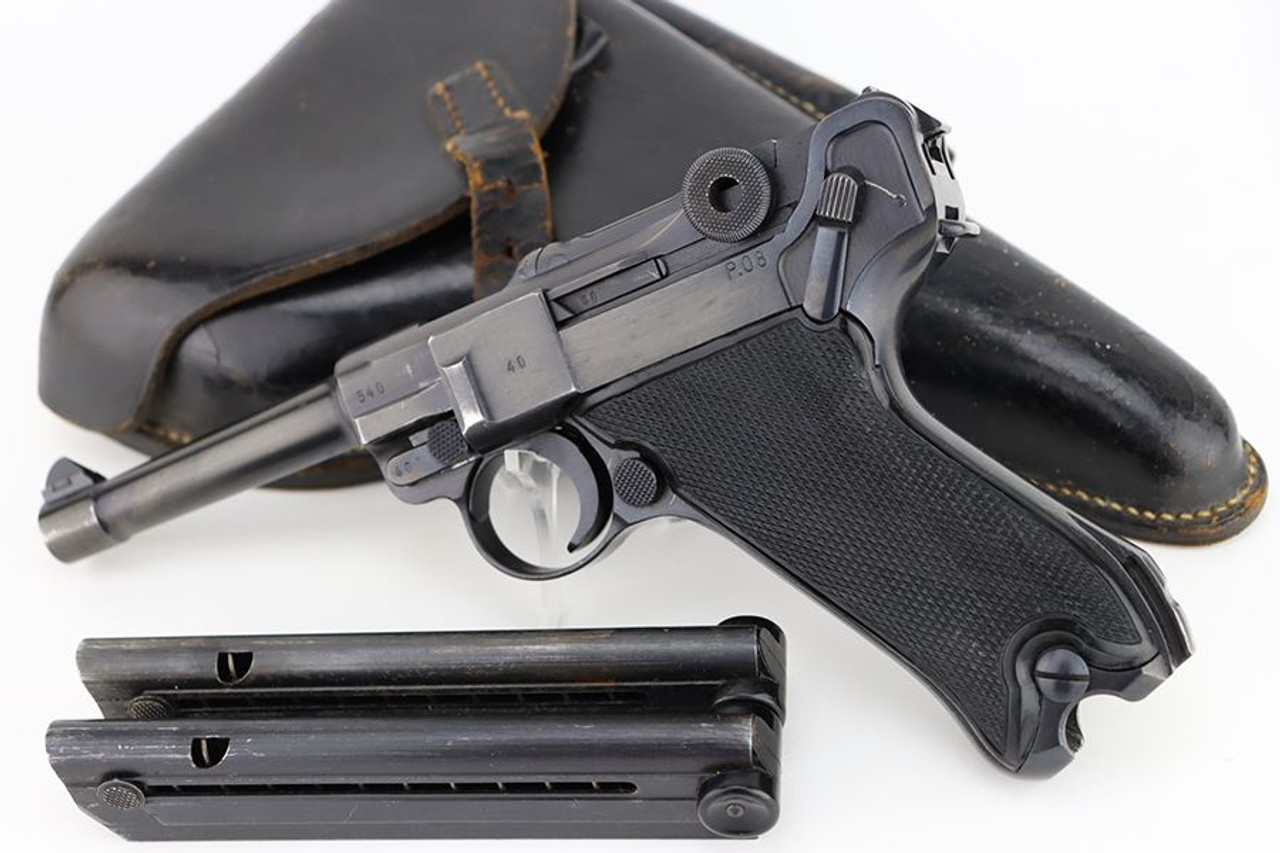 Beautiful 1942 "Black Widow" Mauser Luger Rig - BYF 42 - 1