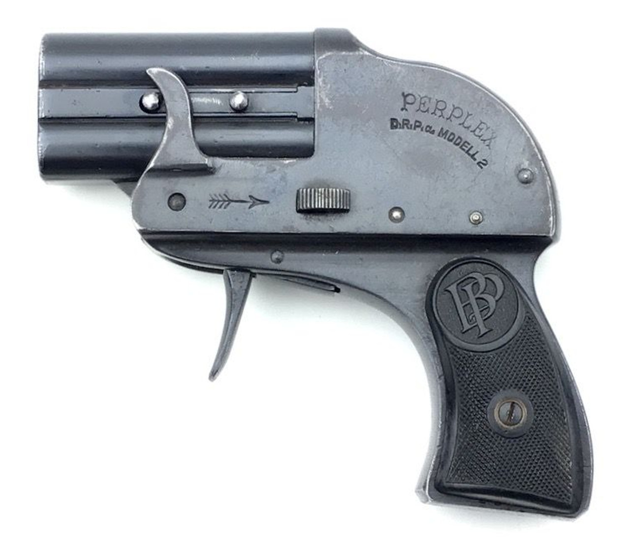 Scarce - German Double Barrel Perplex 12mm Flare Pistol - 1