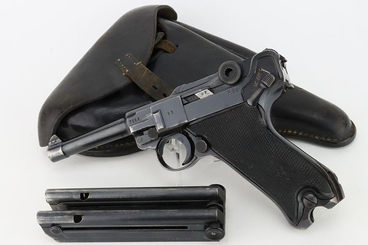 Excellent 1941 "Black Widow" Mauser Luger Rig - BYF 41 - 1