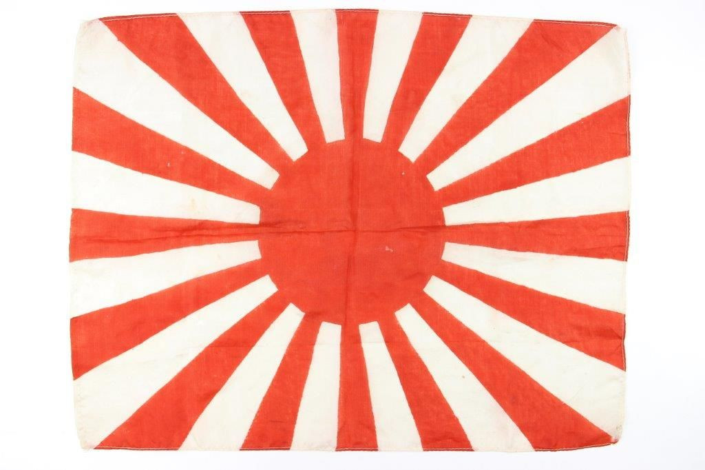 Japanese Silk Rising Sun Flag - 1