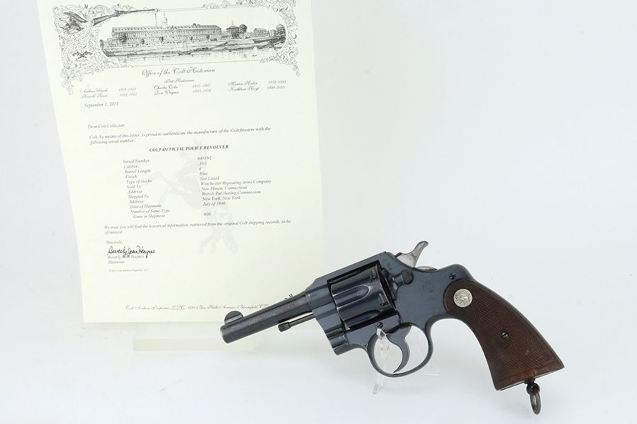 Colt Official Police Revolver - British Proofed With Factory Letter - 1