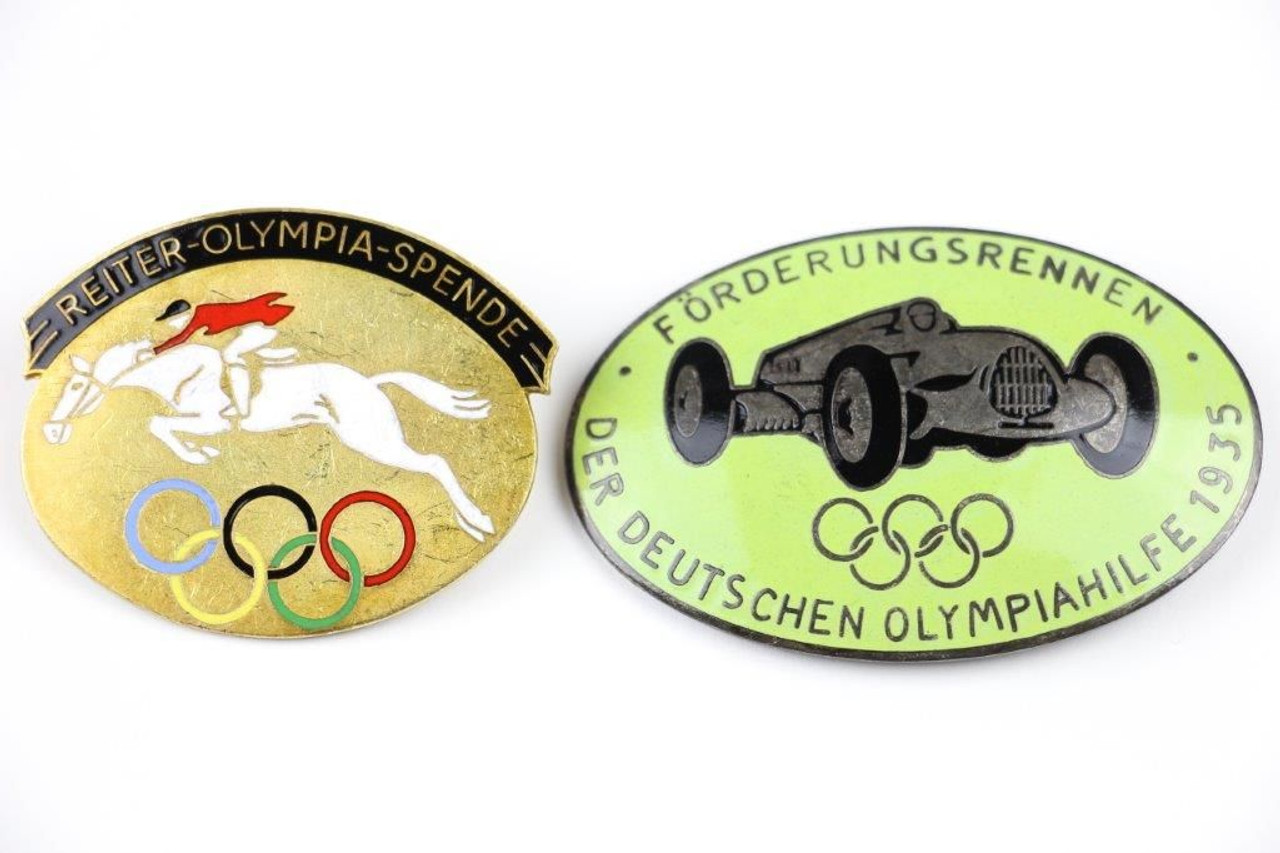 1935 Race Medal & Equestrian Olympic Badge - 1