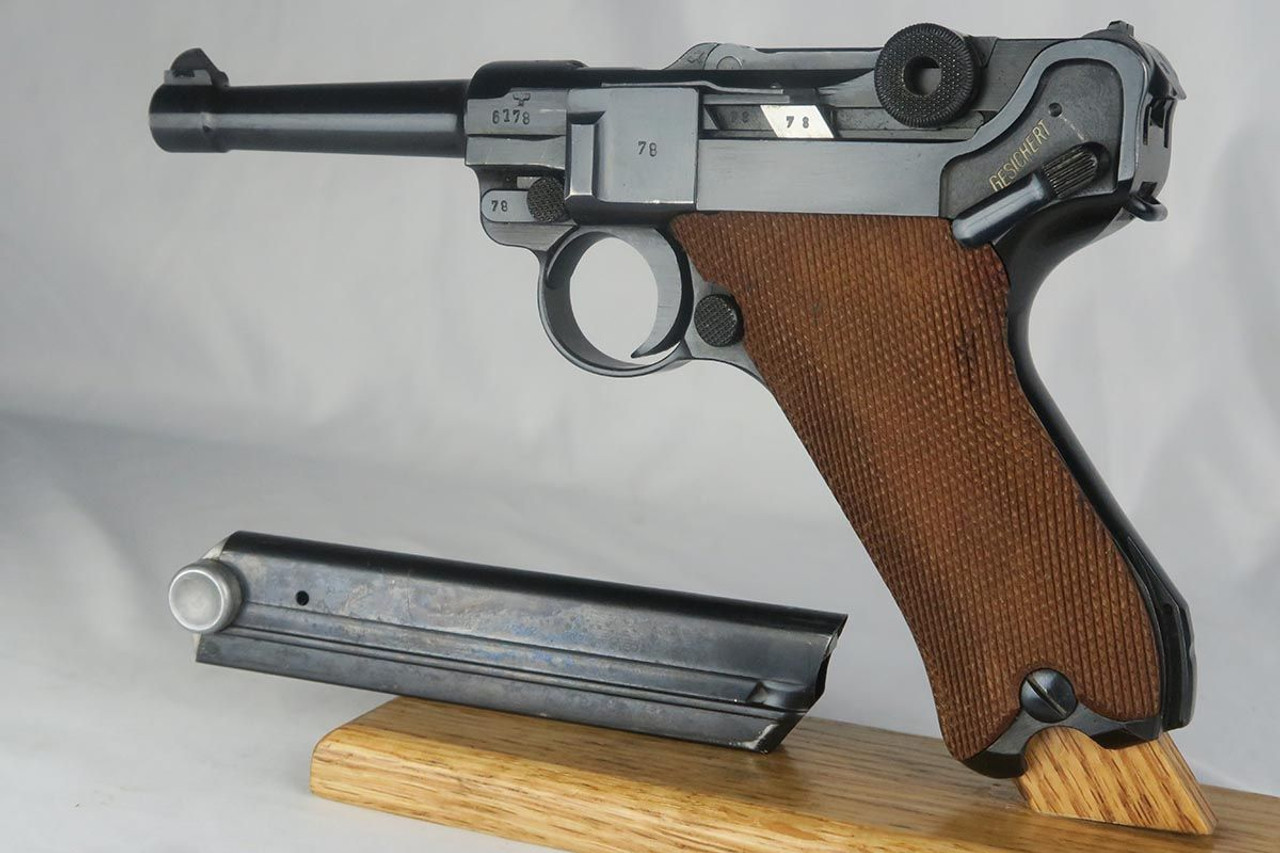 Excellent 1941 Police Luger - Matching Magazine - 1