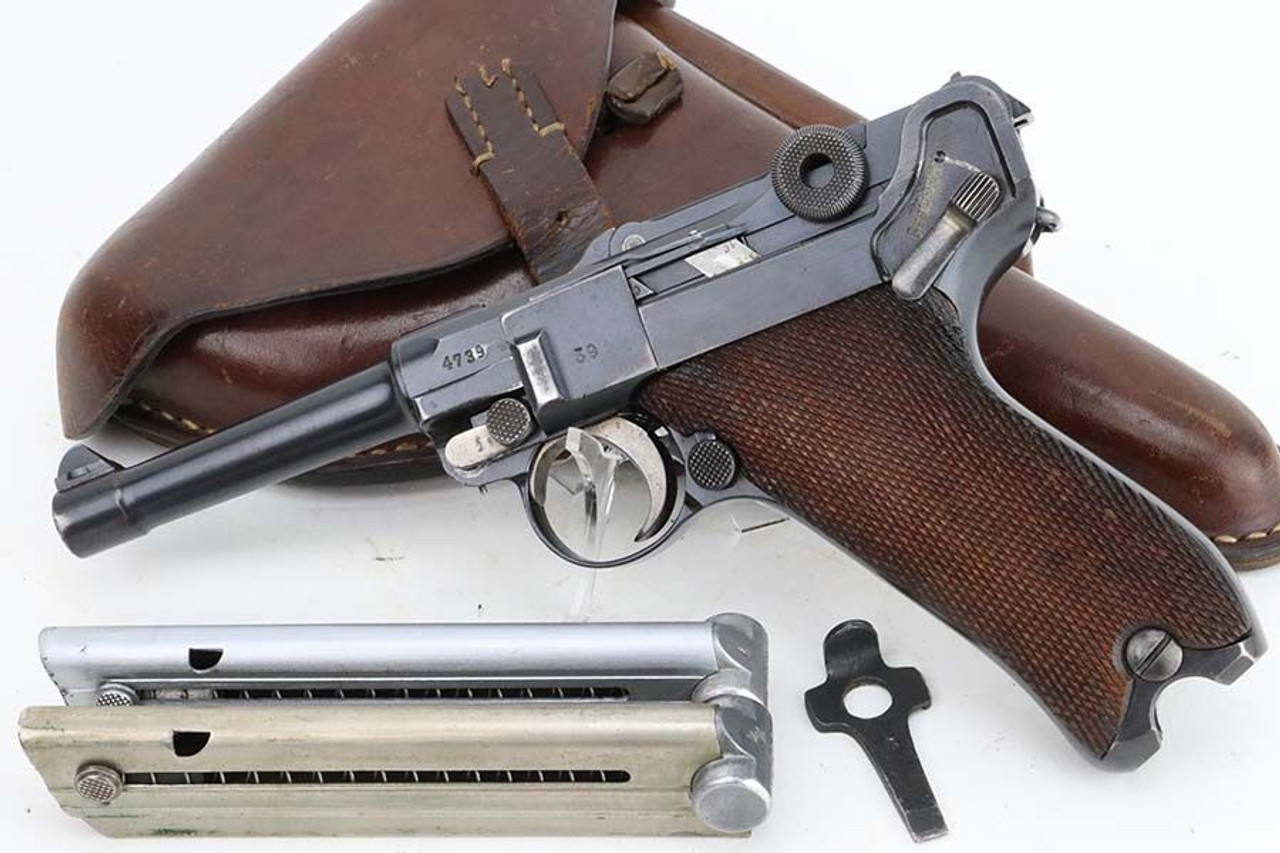 interesting Weimar-Era DWM Police Luger Rig - Two Matching Magazines - 1