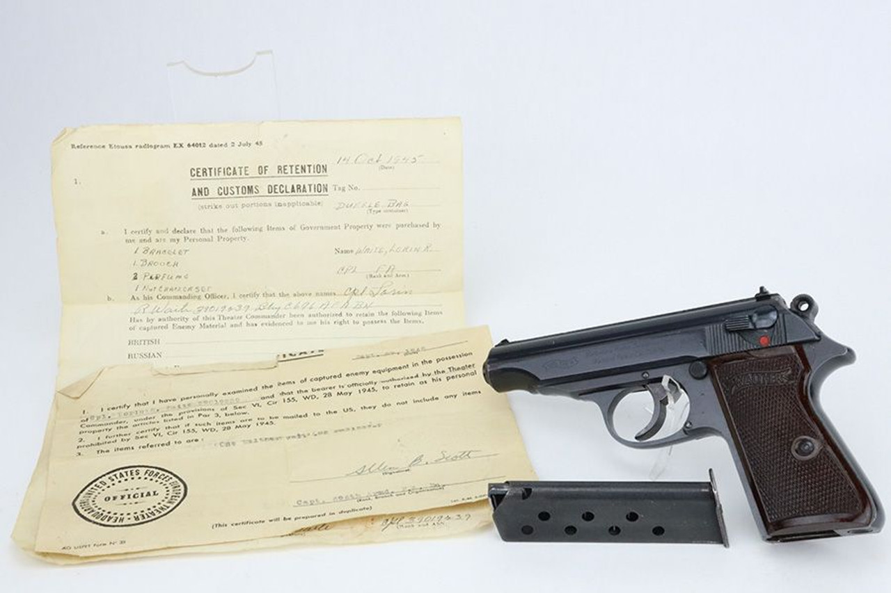 Rare, SS-Contract Walther PP - With Capture Papers - 1