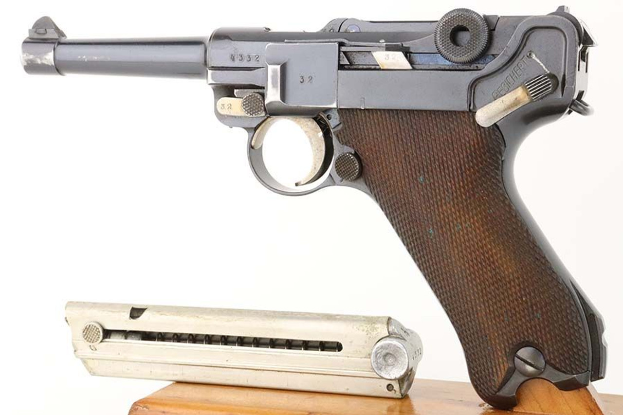 Scarce DWM "Sneak" Luger - Matching Magazine - 1