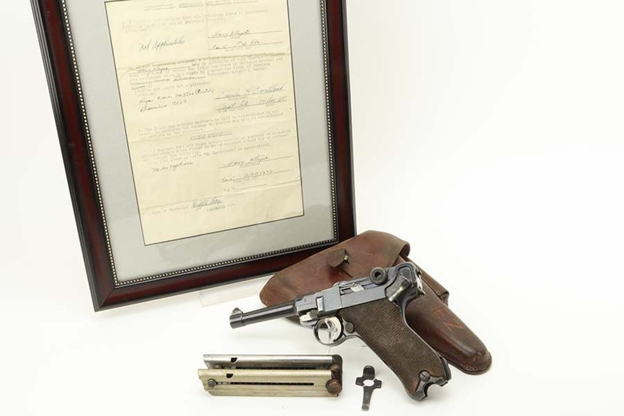 Police Rework DWM Luger Rig - With Capture Doc - 1