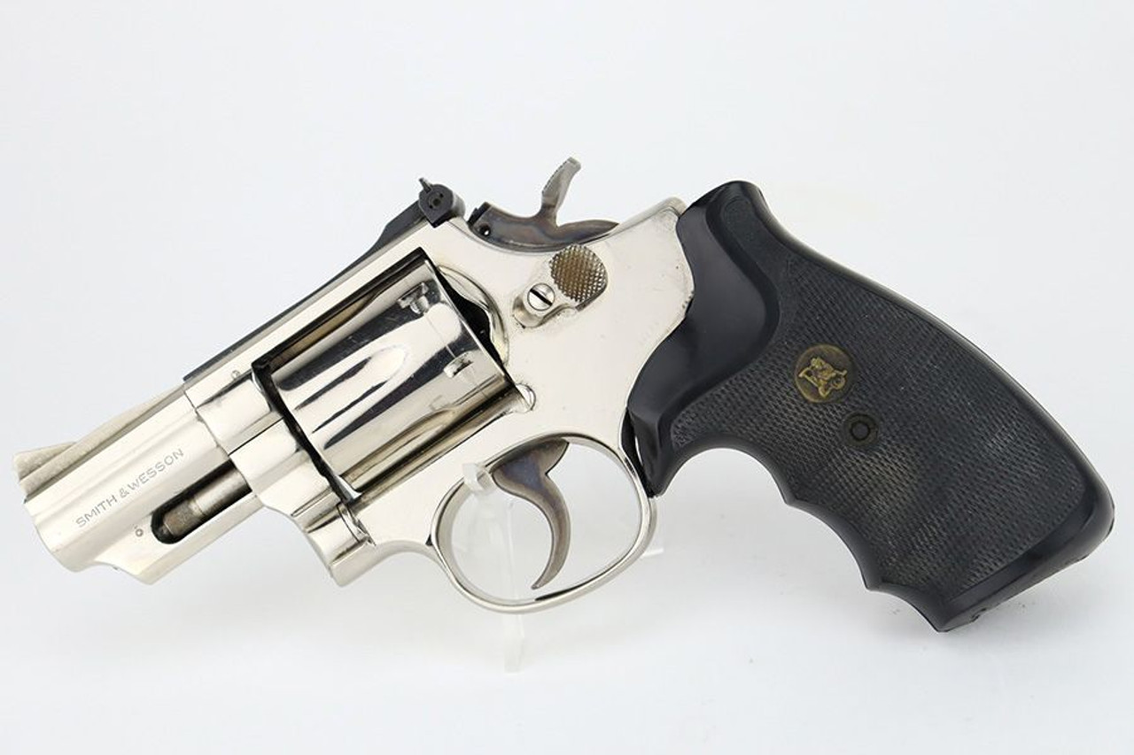 Nickel Smith & Wesson 19-4 Revolver - .357 Magnum - 1