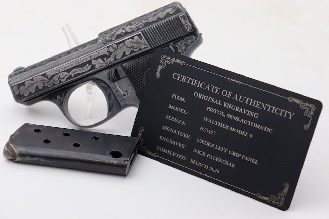 Beautifully Hand Engraved Walther Model 9 - 1