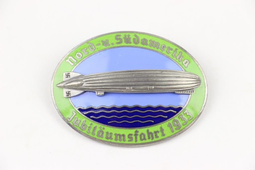 1933 German Zeppelin Airship Badge - 1