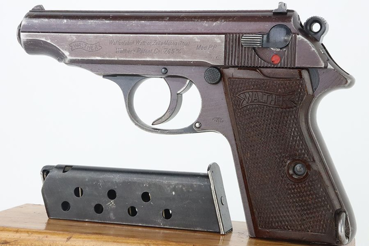 Plum-Colored Waffen Walther PP - Scarce Red Grips - 1