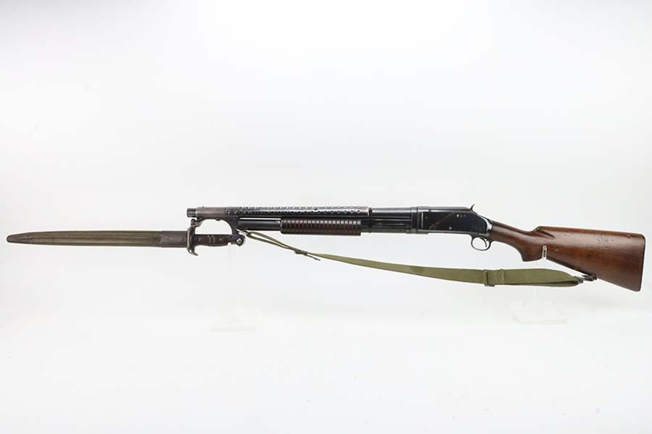 Rare Winchester Model 97 Trench Shotgun With Bayonet - 1