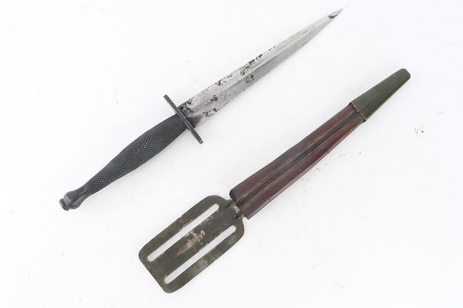 Rare OSS Stiletto Fighting Knife - Pancake Flipper