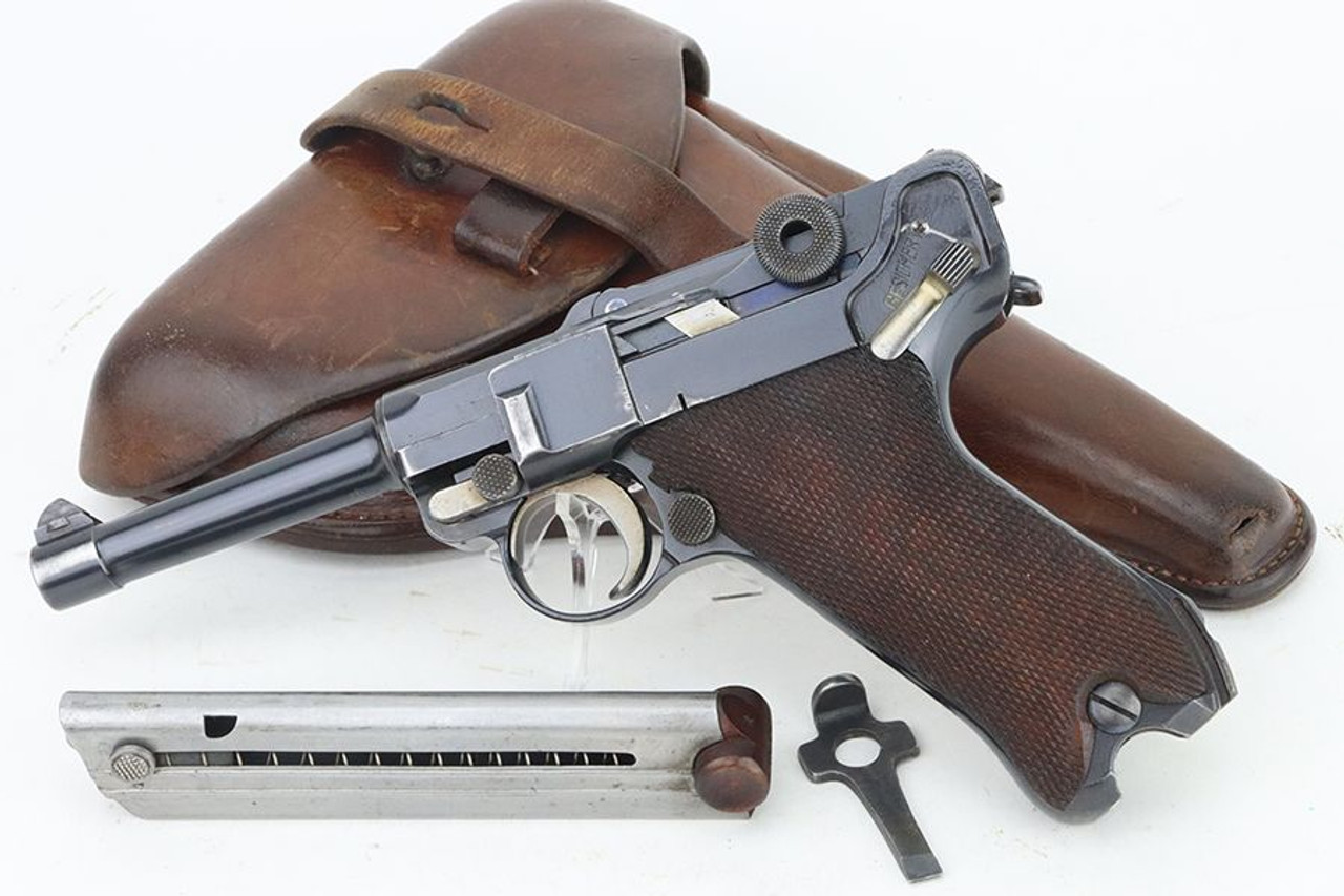 Scarce, Unit-Marked DWM "Sneak" Police Luger - Matching Holster, Tool, & Magazine - 1