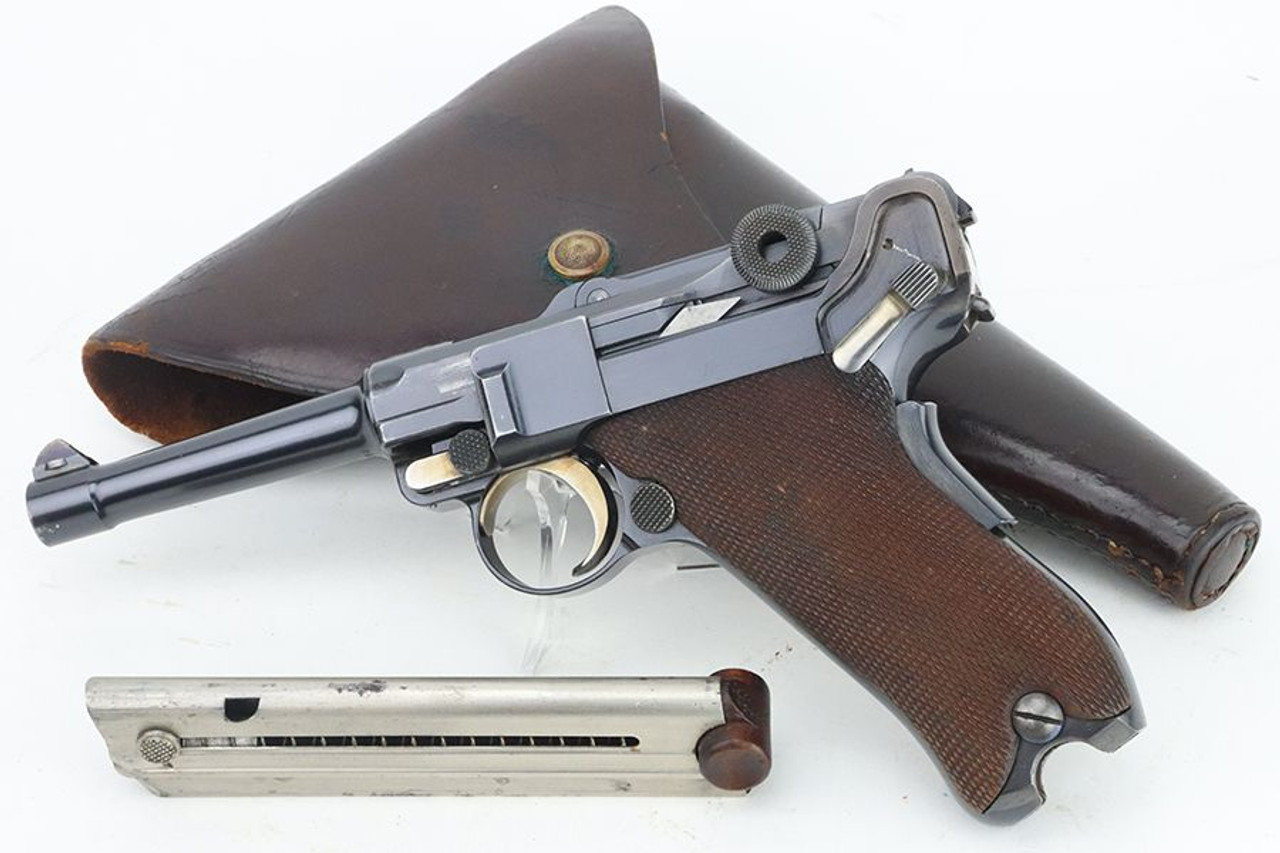 Rare 4" DWM Model 1906 "American Eagle" Luger Rig - 9mm - 1