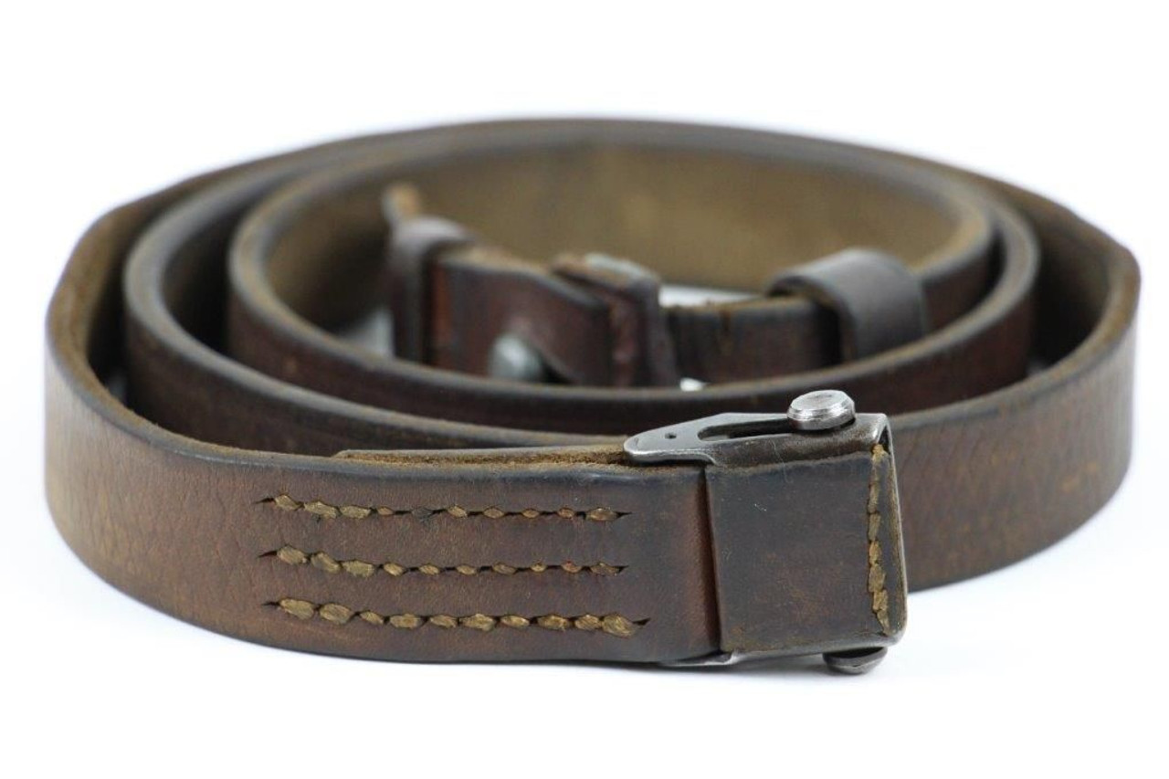 K98 Leather Rifle Sling: Eagle/655 Proofed - 1
