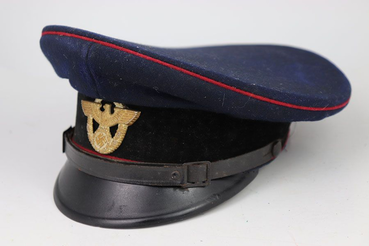 WW2 Fire Police Visor Cap - 1