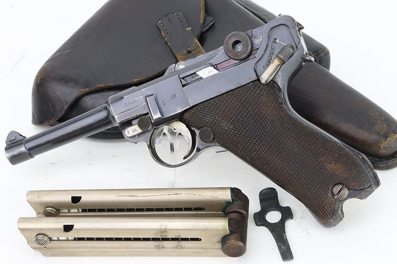 Erfurt P.08 Luger Rig w/ 2 Matching Mags - 1917 mfg - 1